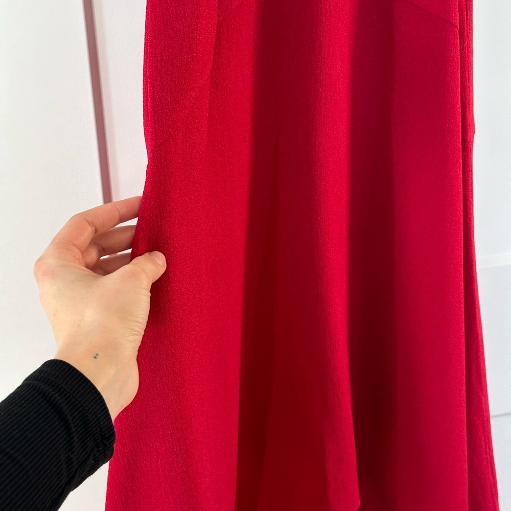Chandler Henry Red Tie-Waist MIDI Dress - Picture 6 of 8